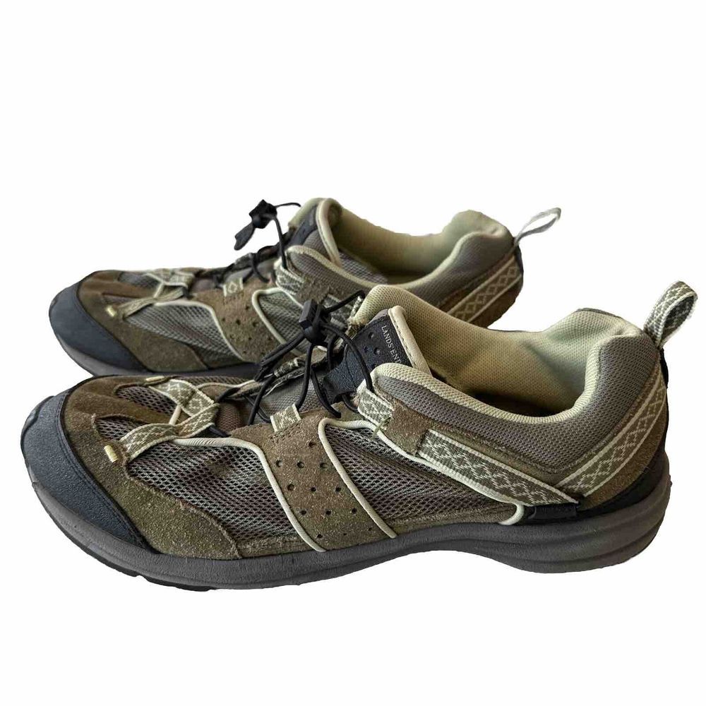 Lands'‎ End Women's Hiking Sport Trail Sandals Olive Green Slip on Size 11